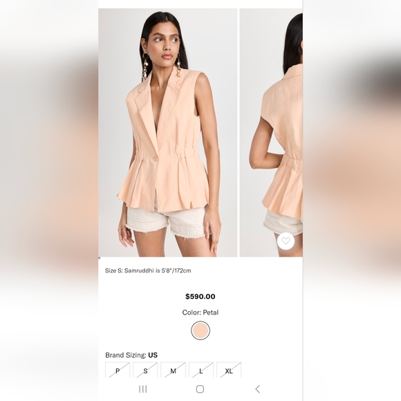 Ulla Johnson Beatriz Vest Size L - Picture 3 of 4